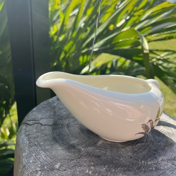 Vintage Golden Wheat Gravy Boat Sauce Server w/Handle - Picture 3 of 12